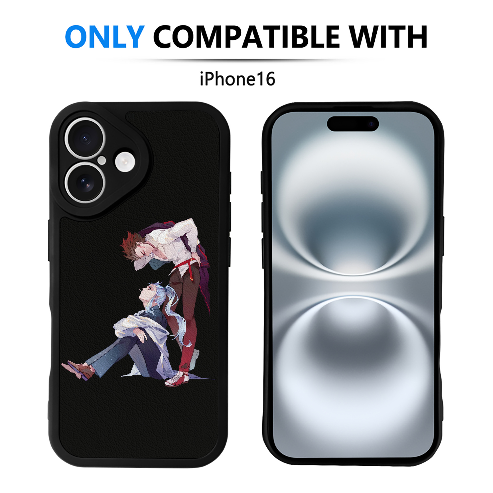 （画像用） Ne Zha 2 ナタ 魔童の大暴れ 【iPhone 16シリーズ対応】シリコンスマホケース（レザー調） 材質：シリコン